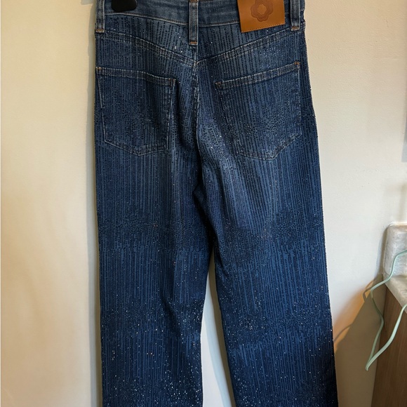 Maje Rhinestone High Rise Wide Leg/Flare - Picture 2 of 4